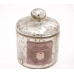 Round Silvered Glass Storage Pot